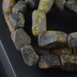 Dark green Raw amber bracelets